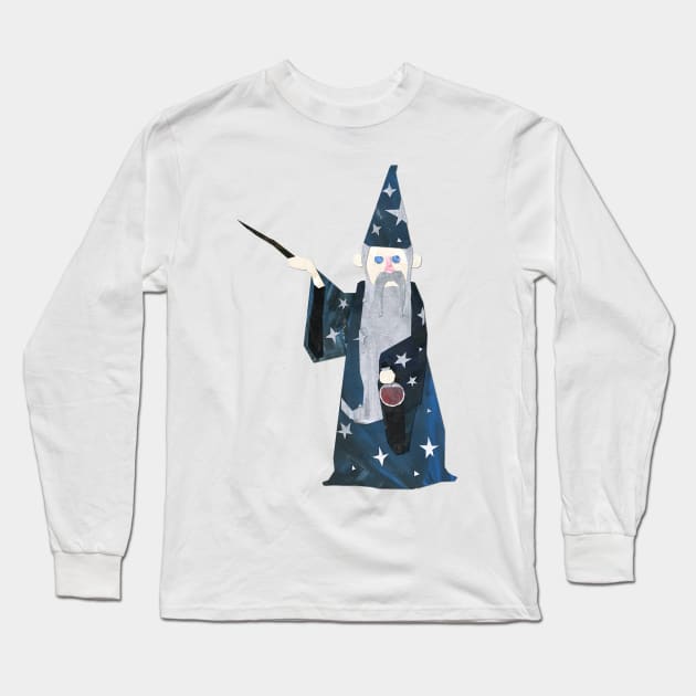 Wizard Long Sleeve T-Shirt by Babban Gaelg